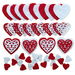 Red & White precut felt hearts Wildflower Craft Company